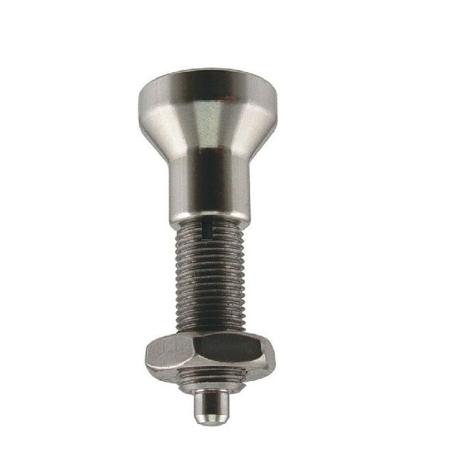 Indexing Pull Knob Plungers - M8 Fine - 8x1mm - 43 mm - 2.7 N No Collar - Stainless Steel 303 Similar to A2, 304, 18-8 