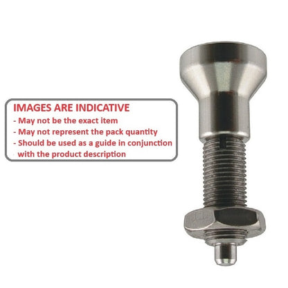 1082359 | PLIT-040-080-100-43-KPUN-S3F (Each) --- Indexing Pull Knob Plungers - M8 Fine - 8x1mm - 43 mm - 2.7 N No Collar - Stainless Steel 303 Similar to A2, 304, 18-8 Plunger