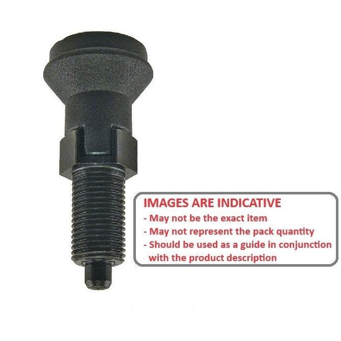 1068100 | PLIT-030-060-075-32-LKP-C (Each) --- Indexing Pull Knob Plungers - M6 Fine - 6x0.75mm - 31.5 mm - 5 N - Steel Plunger