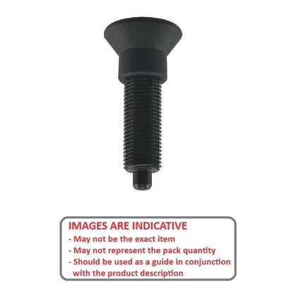 1082192 | PLIT-040-080-100-39-KPU-C (Each) --- Indexing Pull Knob Plungers - M8 Fine - 8x1mm - 38.5 mm - 2.7 N No Collar - Steel Plunger