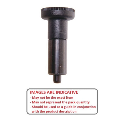 1098088 | PLI-P-050120-21-K-C (Each) --- Indexing Unthreaded Non Locking Plungers - 12x22 mm - 3.2 N With Knob - Steel Plunger