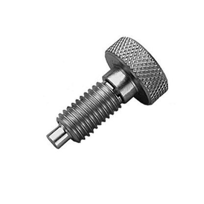Spring Plungers - 10-32 UNF - 4.76mm - 10.2 mm - 2.2 N Knurled Handle - Stainless Steel