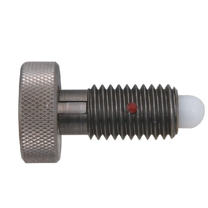 Spring Plungers - 1/4-20 UNC - 6.35mm - 12.7 mm - 2.2 N Knurled Handle - Steel Body with Acetal