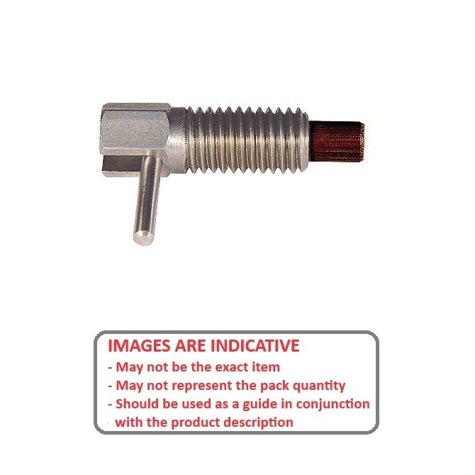 1071373 | PLST-064C-111-HLPCL-002 (PK-250) --- Spring Plungers - 1/4-20 UNC - 6.35mm - 11.1 mm - 0.6 N L Handle - Steel Body with Phenolic Plunger