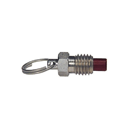 Spring Plungers - 1/4-20 UNC - 6.35mm - 6.4 mm - 2.2 N Ring Handle - Stainless Steel Body with Phenolic