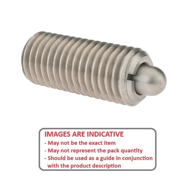 1068379 | PLBT-060M-140-CS-013 --- Ball Threaded Plungers - M6 (6x1mm) x 14 mm x 9 N