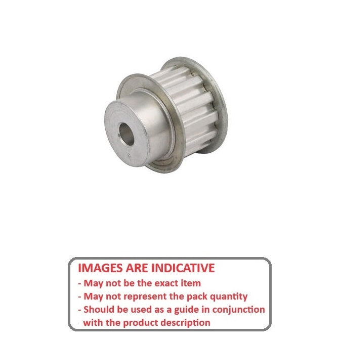 1106248 | P-100T-014-250FF-AL-N-080 (Each) --- Metric Timing Pulleys - 14 tooth - 26x8 mm 10mm Pitch - Aluminium Pulley
