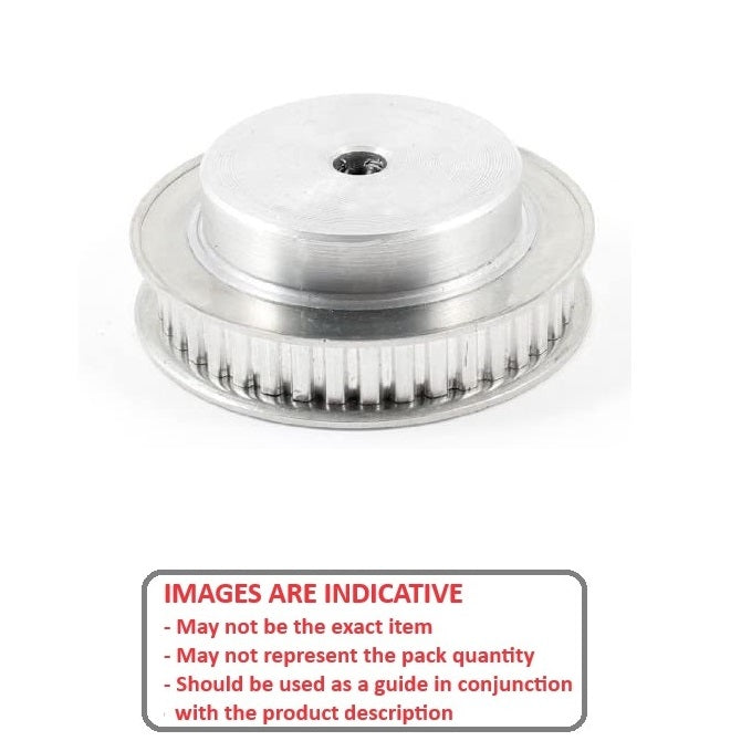 1152671 | P-050A-040-100FF-AL-N-080 (Each) --- Metric Timing Pulleys - 40 tooth - 10x8 mm 5mm Pitch - Aluminium Pulley