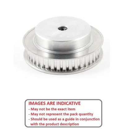 1152671 | P-050A-040-100FF-AL-N-080 (Each) --- Metric Timing Pulleys - 40 tooth - 10x8 mm 5mm Pitch - Aluminium Pulley