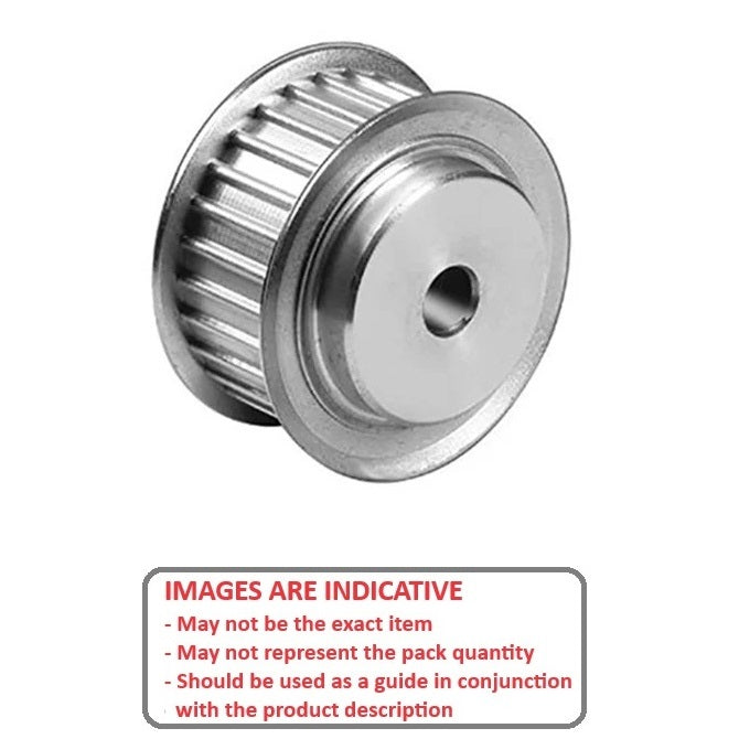 1137180 | P-050A-027-100FF-AL-N-080 (Each) --- Metric Timing Pulleys - 27 tooth - 10x8 mm 5mm Pitch - Aluminium Pulley