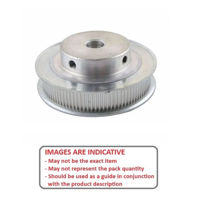 1152432 | P-030H-040-060FF-AL-G-060 (Each) --- Metric Timing Pulleys - 40 tooth - 6x6 mm 3mm Pitch - Aluminium Pulley
