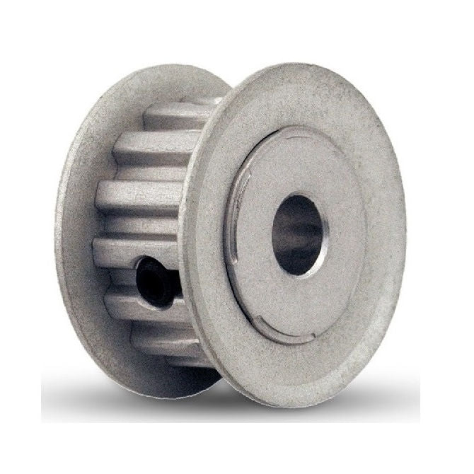 1107664 | P-XL-015-095FF-AL-GN-079 (Each) --- Inch Timing Pulleys - 15 tooth - 9.5x7.938 mm 5.080mm Pitch XL - Aluminium Pulley