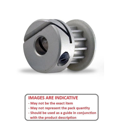 1107433 | P-020G-015-060FH-AL-E-050 (Each) --- Metric Timing Pulleys - 15 tooth - 6x5 mm 2mm Pitch - Aluminium Pulley