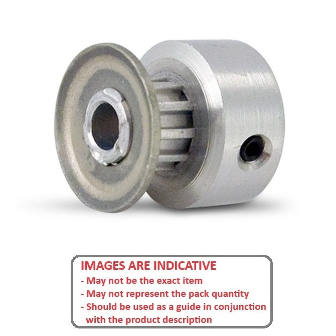 1089527 | P-030H-010-060FH-AL-G-030 (Each) --- Metric Timing Pulleys - 10 tooth - 6x3 mm 3mm Pitch - Aluminium Pulley