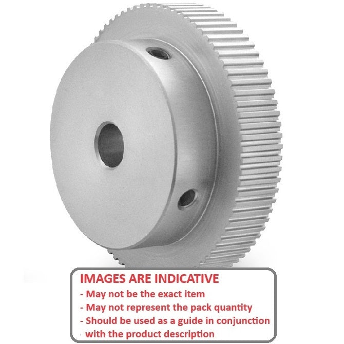 1176281 | P-020G-072-060P-AL-G-064 (Each) --- Metric Timing Pulleys - 72 tooth - 6x6.35 mm 2mm Pitch - Aluminium Pulley