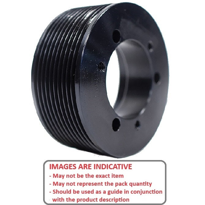 1163303 | PPV-J-051-QJA (Each) --- Poly V Pulleys - 50.8 mm - 6 - 51.56 J Section - Steel - Black Oxide Pulley