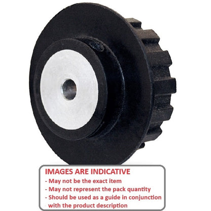 1126819 | P-MXL-022-064SF-PP-N-048 (Each) --- Inch Timing Pulleys - 22 tooth - 6.4x4.763 mm 2.032mm Pitch MXL - Plastic Pulley
