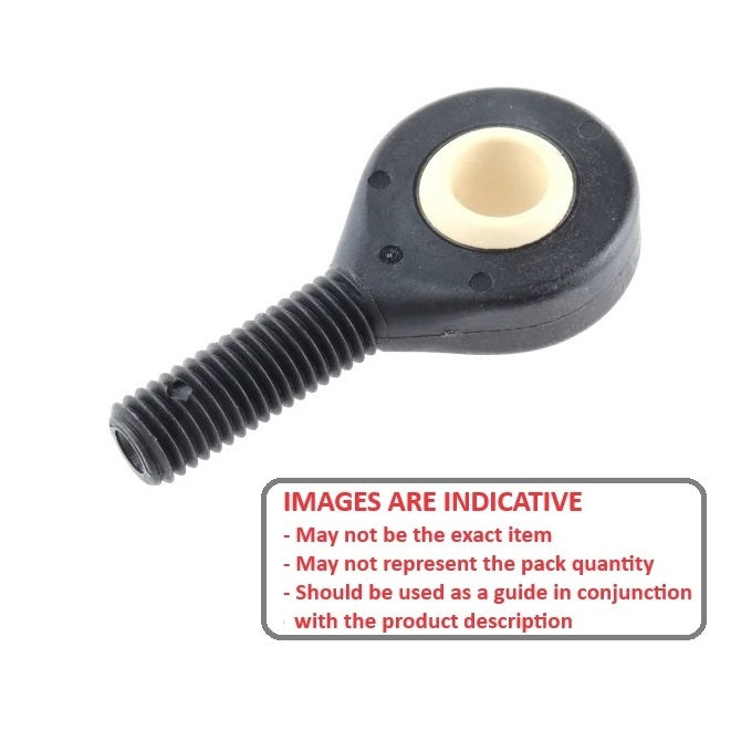 1060605 | REM-048-R-PP --- Male Rod Ends - 4.763 mm x 39.7 mm 10-32 UNF Right