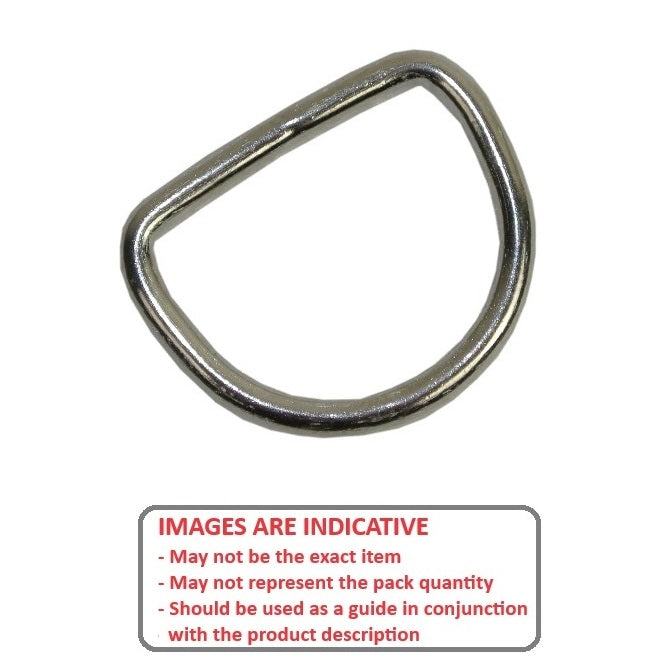 1134273 | BA-755RS (Each) --- D Rings - 25.4x3.48 mm - - - Nickel Plated Steel Ring