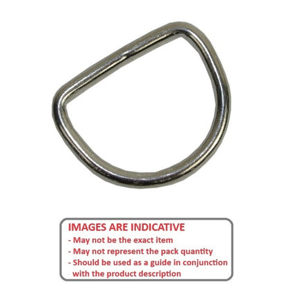 1134273 | BA-755RS (Each) --- D Rings - 25.4x3.48 mm - - - Nickel Plated Steel Ring