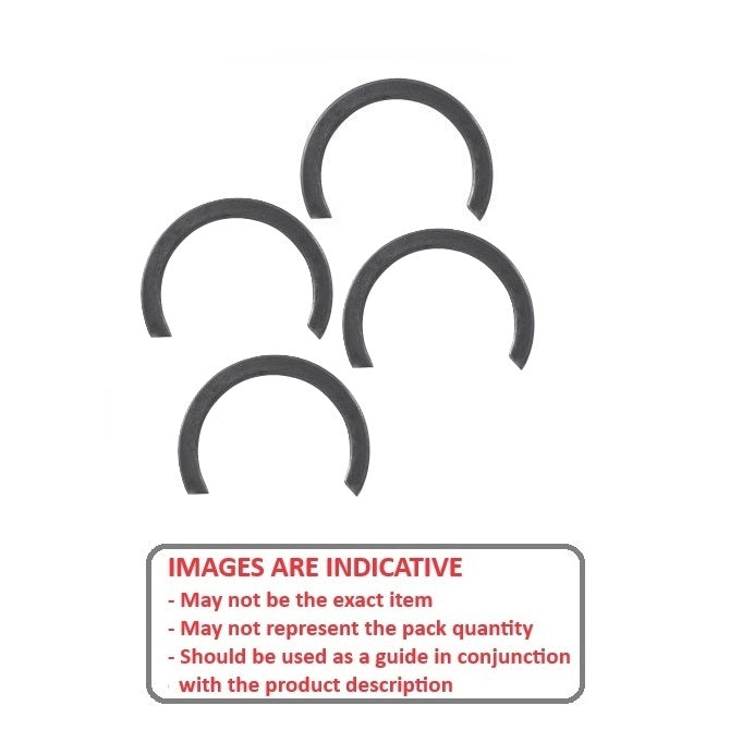1071600 | WRE-0064-SQ-HO --- External Retaining Rings - 6.35 mm x 0.79 mm x 5.94 mm