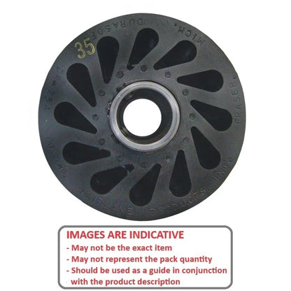 1189970 | RR-420RS (Each) --- Durasoft Shaft Mount Rollers - 101.6x23.37x12.7 mm - Neoprene Rubber 20A Roller