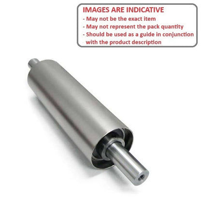 1136961 | IDR-2342X1229X0635-UR (Each) --- Idler with Bearing Rollers - 23.42x6.35x12.29 mm Urethane With Plain Sintered Bearing - Aluminium Alloy Roller