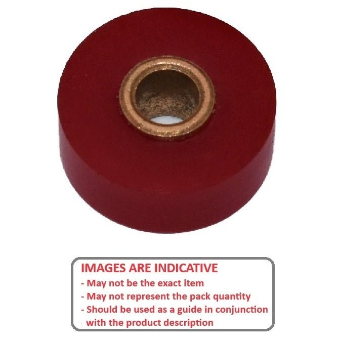 1156089 | RR1030RS (Each) --- Idler with Bearing Rollers - 41.28x9.55x12.7 mm Urethane With Plain Sintered Bearing - Polyurethane Roller