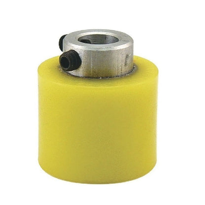 1164489 | RR-184RS (Each) --- Solid Shaft Mount Rollers - 50.8x49.28 - 25.43 - 25.55 Coloured Urethane - Urethane Roller