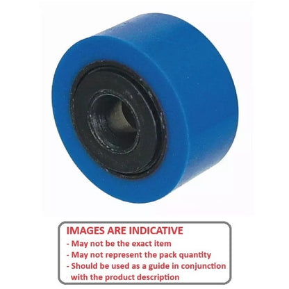 1134268 | CCF-1215RS (Each) --- Urethane Coated Roller Followers - 25.4x6.35x12.7 mm - Polyurethane Coated