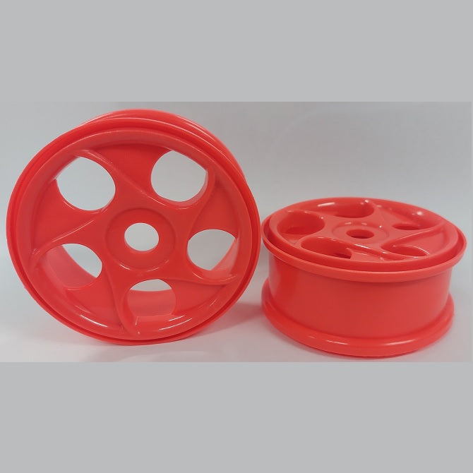 1227305 | RM-8O-080-O-5H (2 Pcs) --- Rims - Fluro Orange 5 Spiral Spoke