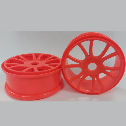 1227420 | RM-8O-080-O-6 (2 Pcs) --- RC Car Rims Hobby - Fluro Orange 6 Split Spoke