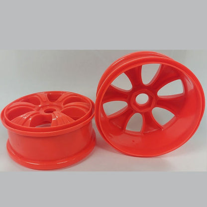 1231469 | RM-8O-080-R-5L (Per Card) --- RC Car Rims Hobby - Rim Colour Red 7 Spoke Eighth Scale - Aluminium Rim