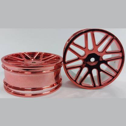 1227895 | RM-XO-060N-MR-16 (2 Pcs) --- RC Car Rims Hobby - Metallic Red 16 Spoke