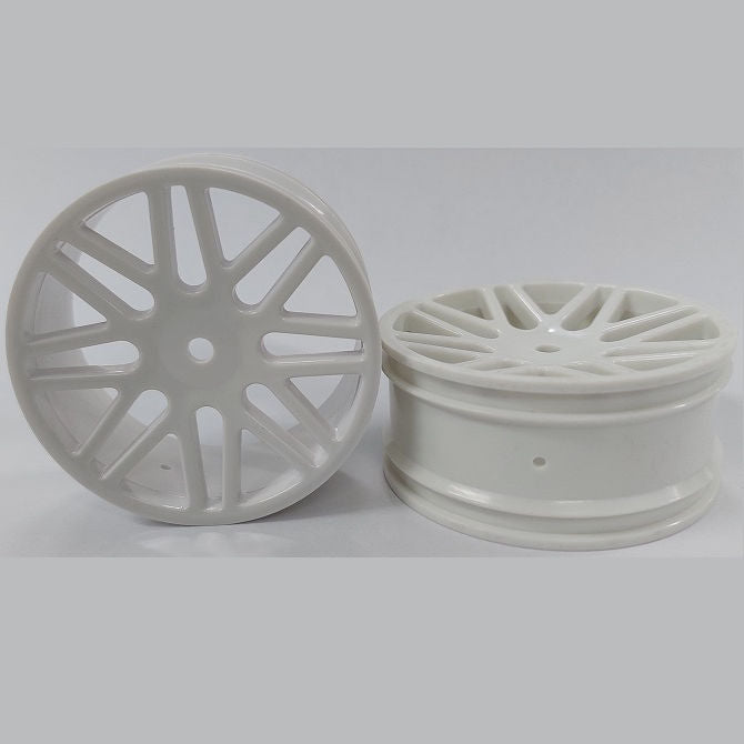 1231860 | RM-XO-060N-W-16 (Per Card) --- RC Car Rims Hobby - Rim Colour White 16 Spoke Tenth Scale - Aluminium Rim