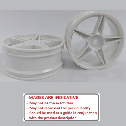 1227327 | RM-XO-060N-W-5 (2 Pcs) --- RC Car Rims Hobby - White 5 Spoke