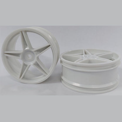 1231291 | RM-XO-060N-W-5 (Per Card) --- RC Car Rims Hobby - Rim Colour White 5 Spoke Tenth Scale - Aluminium Rim