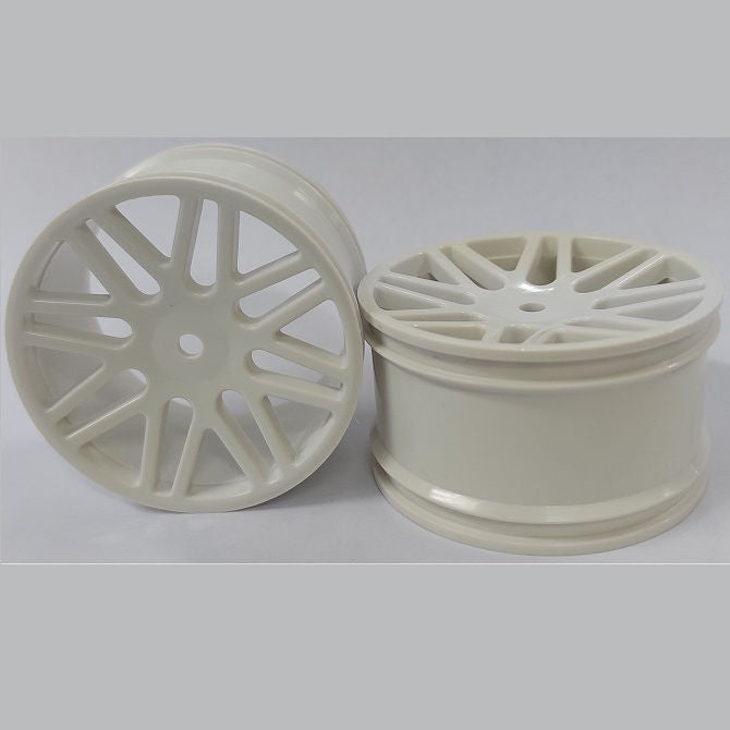 1233002 | RM-XO-060W-W-16 (Per Card) --- RC Car Rims Hobby - Rim Colour White 16 Spoke Tenth Scale - Plastic Rim
