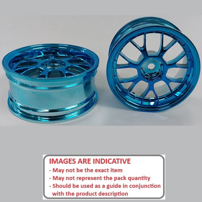 1227503 | RM-XR-052-BU-7K (2 Pcs) --- RC Car Rims Hobby - Blue 7 Fork Spoke