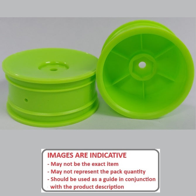 1224882 | RM-XR-052-LGSOL (6 Pcs) --- RC Car Rims Hobby - Lime Green Solid