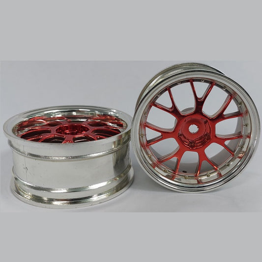 1227495 | RM-XR-052-SR-7K (4 Pcs) --- Rims - Silver/Red 7 Fork Spoke