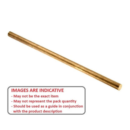 1078481 | 0R-0079-0914-BR385 (Length) --- Round Rod - 7.94x914.4 mm - Gd. 385 - Brass 385