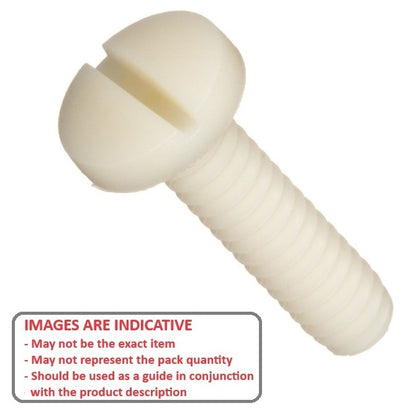 1040674 | SC022C-005-BD-SL-N (PK-20) --- Binder Head Screws - 2-56 UNC - 2.18mm - 4.8 mm - Nylon - Zytel 101 - Slotted Screw