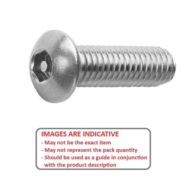 1062225 | SCS0500-016-B-SK-S4 (PK-5) --- Security Screws - M5 - 5x0.8mm - 16 mm - 304 Stainless Button Screw
