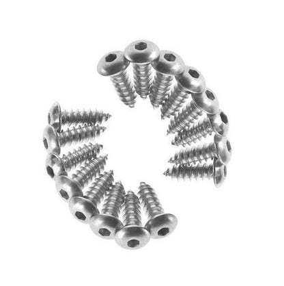 1043521 | SCT0285-019-B-SK-CZ-SM (PK-10) --- Button Screws - 2.85mm - 4 Gauge - 19.1 mm - Steel - Zinc Plated Socket Screw