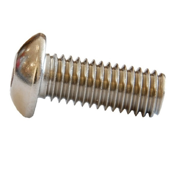 Button Screws - M8 - 8x1.25mm - 25 mm - Zinc Plated Steel Socket