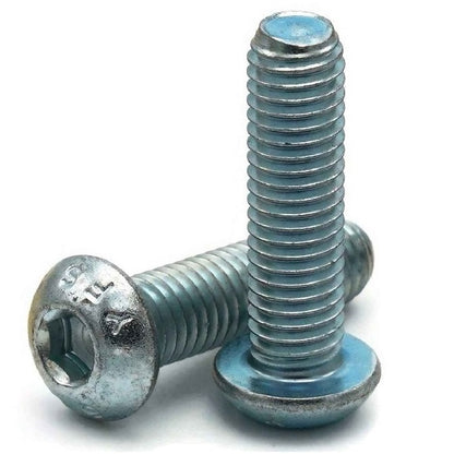 Button Screws - M4 - 4x0.7mm - 20 mm - Zinc Plated Steel Socket