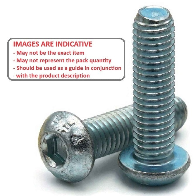 1054036 | SC040M-030-B-SK-CZ (PK-50) --- Button Screws - M4 - 4x0.7mm - 30 mm - Zinc Plated Steel Socket Screw