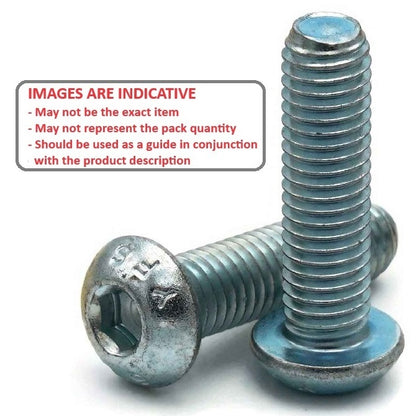 1044867 | SC030M-025-B-SK-CZ (PK-10) --- Button Screws - M3 - 3x0.5mm - 25 mm - Zinc Plated Steel Socket Screw