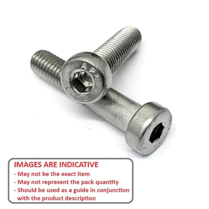 1053001 | SC040M-012-LH-SK-S6L (PK-2) --- Low Head Socket Screws - M4x0.7 12x7 mm 316L Stainless - Stainless Steel 316L Screw